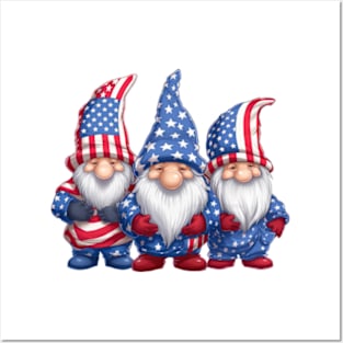 4th of July Gnomes #3 Posters and Art